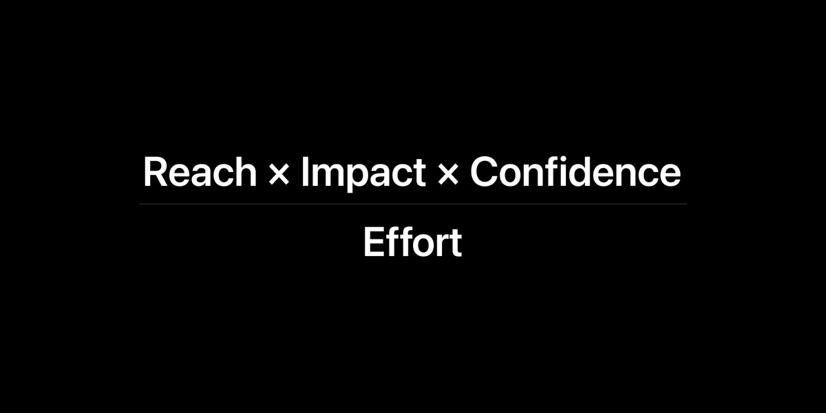 glmrvn's tweet photo. RICE: Simple prioritization for product managers 
https://t.co/P6gKGAE6ce https://t.co/TlYwK0ni4a
