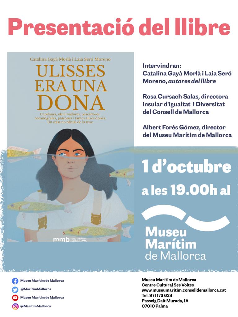Els divendres van de museus al Museu Marítim de Mallorca 
Si voleu venir, us heu d'inscriure a: museumaritimmallorca18@gmail.com
Us esperem al <a href="/MaritimMallorca/">Museu Marítim de Mallorca</a> 😘😘
#museus #llibres #museologia #mar #dones