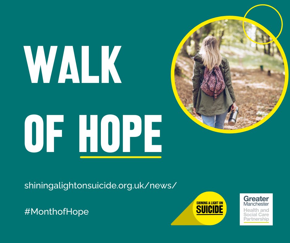 Bury Samaritans (@burysams) on Twitter photo Why not take a positive step and join Bury Samaritans on Sunday 3 October at 1 pm for a 'Walk of Hope' at Burrs Country Park.🌳🚶♀️🚶♂️
Register free here👉bit.ly/3m3YVY6
#MonthofHope #GreaterManchester #SuicidePrevention
<a href="/GMMH_NHS/">Greater Manchester Mental Health</a> <a href="/big_fandango/">The Big Fandango</a> <a href="/Thesunnywoodpro/">The Sunnywood Project 🌱</a> Why not take a positive step and join Bury Samaritans on Sunday 3 October at 1 pm for a 'Walk of Hope' at Burrs Country Park.🌳🚶♀️🚶♂️
Register free here👉bit.ly/3m3YVY6
#MonthofHope #GreaterManchester #SuicidePrevention
<a href="/GMMH_NHS/">Greater Manchester Mental Health</a> <a href="/big_fandango/">The Big Fandango</a> <a href="/Thesunnywoodpro/">The Sunnywood Project 🌱</a>