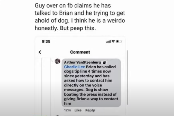 AmziBeloved's tweet photo. I just say that this guy claims to be Brian Laundrie’s friend and claims to have been in contact with Brian Laundrie today. 

@FBI
 
@NewYorkFBI
 
@FBIAlbany
 
@BabyLyssaC
 
@BrianEntin

Arthur VanSteenburg of Cohoes, NY
#BrianLaundrie #GabbyPetito #JusticeForGabby https://t.co/Nsg2VqYwkU