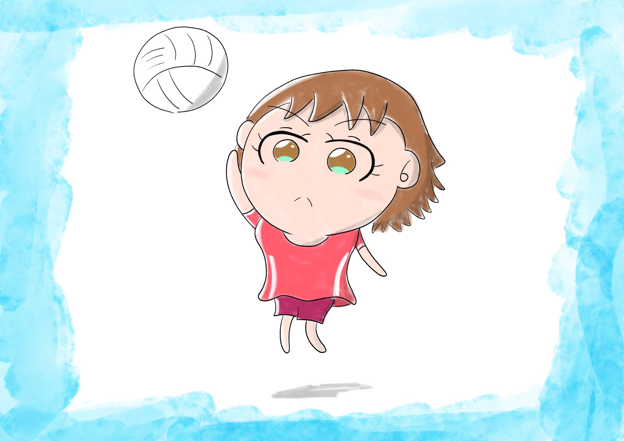 Aki こちらは趣味垢でーす 女子バレー選手 アタック イラスト かわいいイラスト Illustration スポーツ イラスト好きな人と繋がりたい 絵描きさんと繫がりたい T Co Hz47ut9etu Twitter