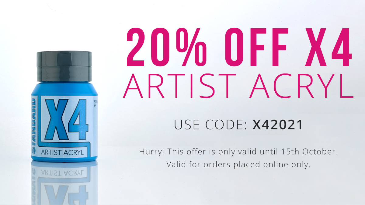 Enter code X42021 when ordering!

Hurry! This offer is only valid until 15th October 2021.

specialistcrafts.co.uk/art-materials/… 

*20% discount only applies to the products featured here and cannot be applied to any other product. This promotion is only valid for orders placed online.