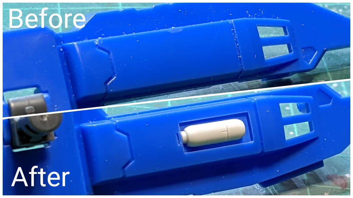 DropColony's tweet photo. "Propane tank and propane accessories."

The tank was made from two runner rods shaped with a lathe then glued together. Then I use the Shimomura Alec AL-K164 Hyper Saw 0.1mm to split it in half.

#zz #gundam #gunpla #ガンダム #ガンプラ #건프라 #건�� #wip https://t.co/tjs8SQblXT