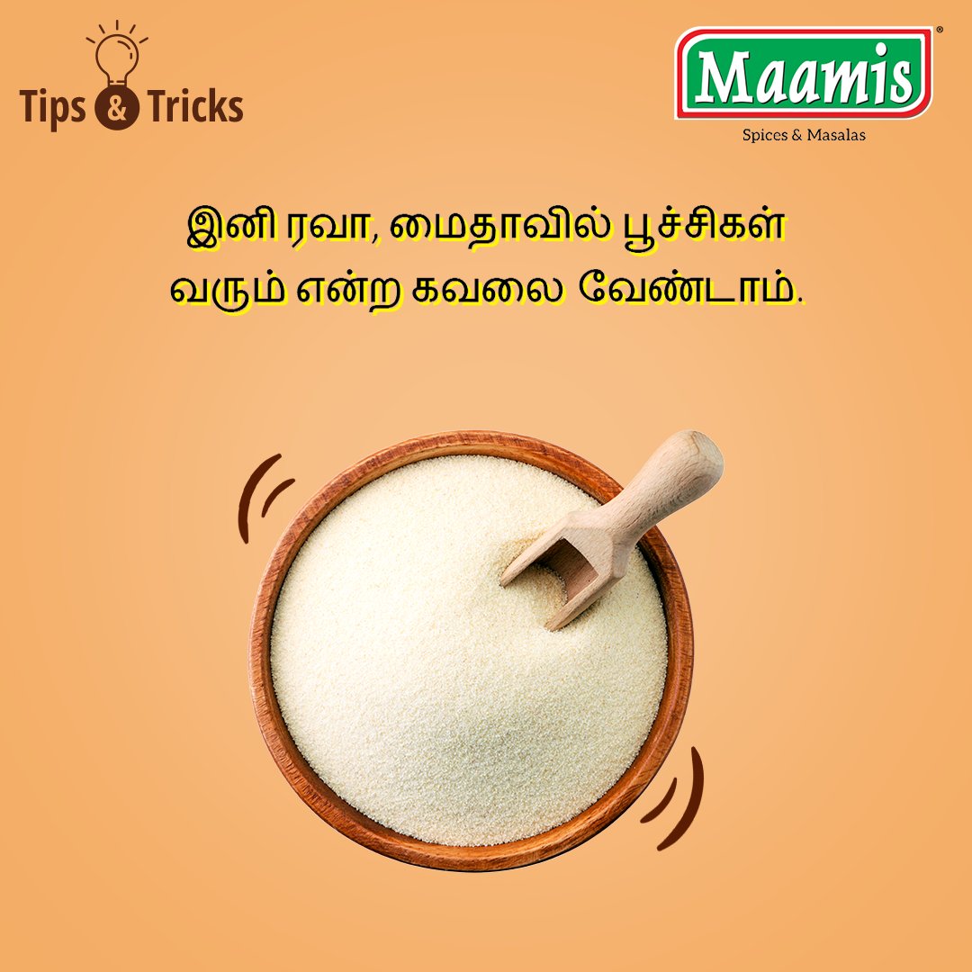 ரவா, மைதா உள்ள டப்பாவில் பூச்சி, புழுக்கள் வராமல் இருப்பதற்கு கொஞ்சம் வசம்பை தட்டிப் போட்டால் பூச்சி, புழுக்கள் வரவே வராது.

Follow Maamis
#foodfacts #Rava #RavaFacts #foodtips #foodtipsandtricks #southindianfood #authenticproducts #Masala #indianspices #indianfood #spicepowder