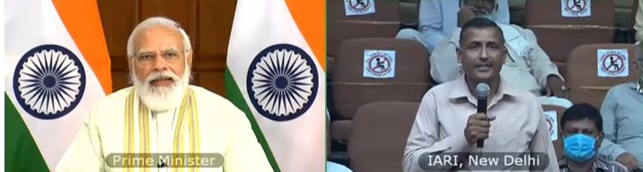 Indian Council of Agricultural Research. (@icarindia) on Twitter photo जलवायु सहिष्णु कृषि तकनीकों एवं पद्धतियों के व्यापक अभियान के मौके पर प्रधानमंत्री <a href="/narendramodi/">Narendra Modi</a> ने किया श्री कुलवंत सिंह, किसान, गांव जलालपुर करिरा, तहसील शिकारपुर, जिला, बुलंदशहर, यू पी के साथ संवाद। #ICAR #AatmaNirbharKrishi #climateresilient <a href="/PMOIndia/">PMO India</a> <a href="/nstomar/">Narendra Singh Tomar</a> <a href="/PIB_India/">PIB India</a> जलवायु सहिष्णु कृषि तकनीकों एवं पद्धतियों के व्यापक अभियान के मौके पर प्रधानमंत्री <a href="/narendramodi/">Narendra Modi</a> ने किया श्री कुलवंत सिंह, किसान, गांव जलालपुर करिरा, तहसील शिकारपुर, जिला, बुलंदशहर, यू पी के साथ संवाद। #ICAR #AatmaNirbharKrishi #climateresilient <a href="/PMOIndia/">PMO India</a> <a href="/nstomar/">Narendra Singh Tomar</a> <a href="/PIB_India/">PIB India</a>