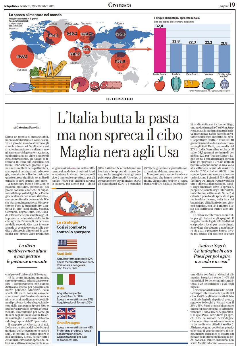 andrea_segre's tweet photo. Allora,c'era un inglese,un tedesco e un italiano...ma anche spagnoli,russi,cinesi,canadesi e americani. Sono 8 i Paesi del 1°Report sullo spreco alimentare nel mondo #WasteWatcher,live a Roma/Stampa estera dalle 12.30 https://t.co/ijGsglCTMl sul fb @spreco_zero e su @repubblica https://t.co/JWSTeRO9jh