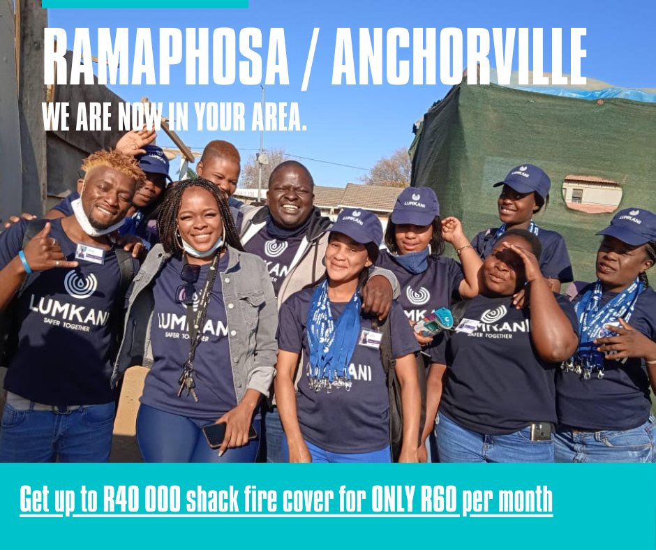 Germiston this is for You!
Don't wait till its to late. Get up to R40 000 Fire Cover for ONLY R60 per month. 
✅No waiting period.
#Shack #SaferTogether #firecover #newmonth #cover