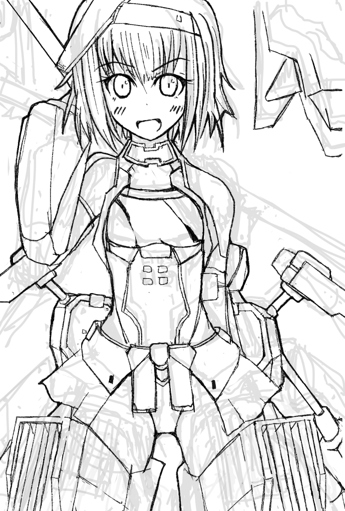 地味に進めてる天ちゃん進捗。実はボトムスのデザインが違うので描き直し。 