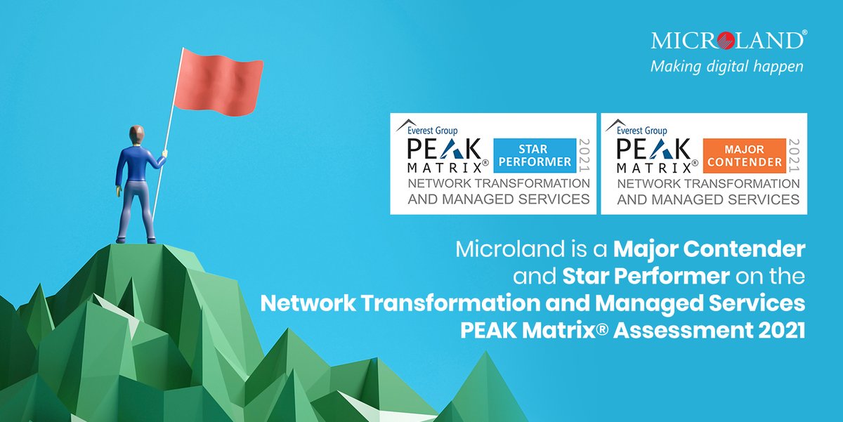 MicrolandLtd's tweet photo. Everest Group's Peak Matrix recognition is a demonstration of Microland’s depth, breadth, and maturity in the Network Transformation and Managed services portfolio. Read the report: https://t.co/BBAej9lYZd
We look forward to many more!
#makingdigitalhappen #managednetworkservices https://t.co/7yXUkrNtH6