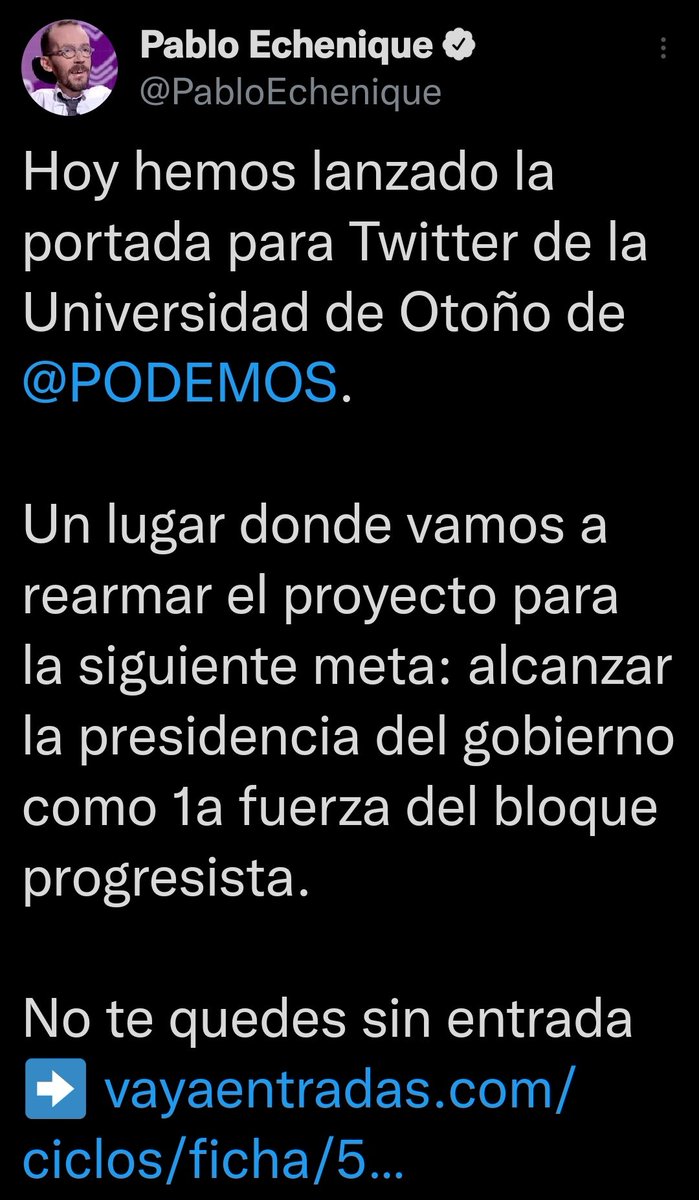 Thomy200261's tweet photo. Trozo, estás fatal!!

Lo q podáis hacer en esa Universidad d Otoño cabe en una cuartilla, q después armareis d frases y palabras huecas y sin ningún significado como siempre.

Pero entérate, no os vota ya ni la familia.

Además d q en Podemos mandan las amazonas, tú⬇️

#TeamVox https://t.co/Z0KbxxZkvY