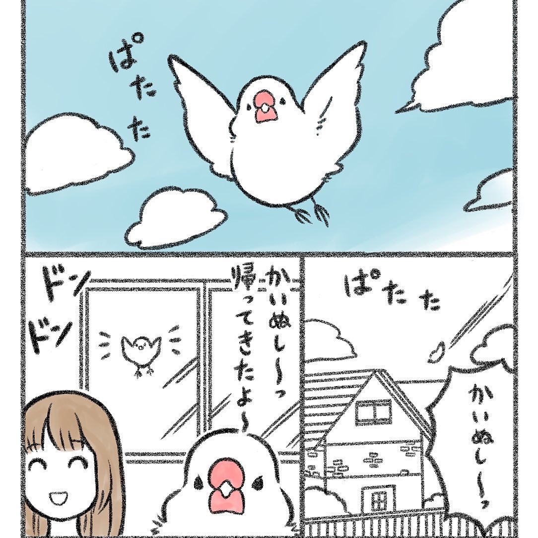 インスタにお盆のマンガをアップしました⤴️

お盆に飼い主に会いにきた文鳥ちゃんが
みた光景とは。。。?🐥💦

続きはこちらから💁‍♀️↓↓
https://t.co/qrYENU0m66 