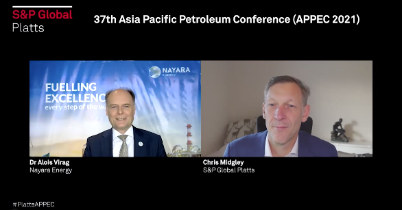 SPGEnergyOil's tweet photo. #PlattsAPPEC: India's oil demand ceiling miles away despite #energytransition: @NayaraEnergy CEO Alois Virag
🔹Taking petrochemicals route to build resilience
🔹Ethanol blending, electric mobility offer opportunities
@heysambit reports: https://t.co/MWFnuu78uR https://t.co/fBhUeP9z75