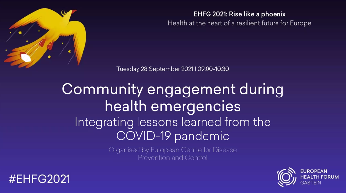raquelvareda's tweet photo. Today's morning is starting with lessons learned from the current pandemic regarding community engagement! #EHFG2021 @GasteinForum https://t.co/0eD72W8UhJ