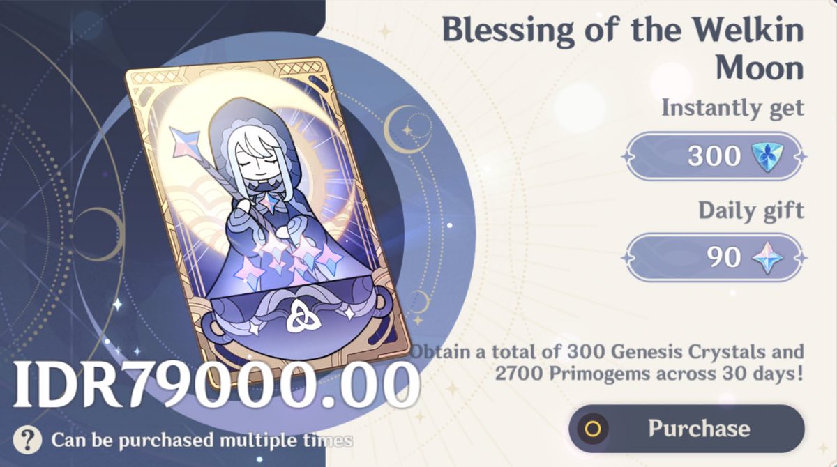 ✨GENSHIN ANNIVERSARY GIVEAWAY✨
 
Indonesia only! 🇮🇩

2 Welkin Moons 🌙

・RT+like to enter
・ga usah follow gpp, anaknya berisik 🤣
・deadline/winner announcement di tanggal 30
・pembelian melalui Coda

Good luck! 🍀
#GenshinImpact #原神