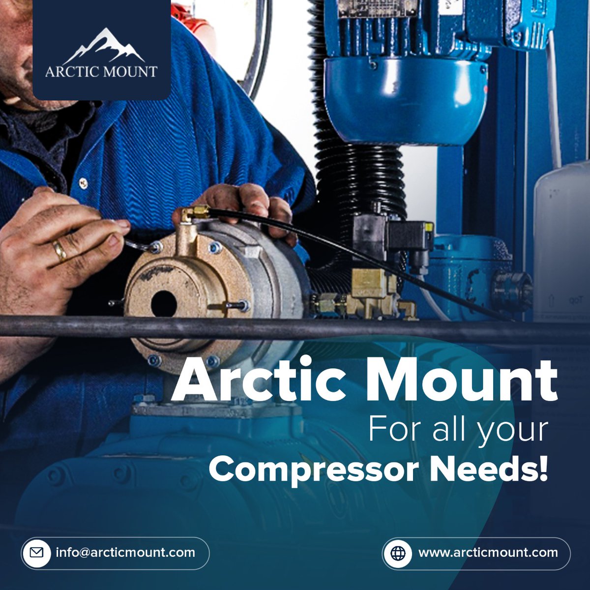 ArcticMount's tweet photo. Arctic Mount is here to fulfill all your compressor overhauling and reconditioning needs. Our fully equipped workshop and team of experts are ready to work with compressors of all major brands. https://t.co/mHJB1sDHnR