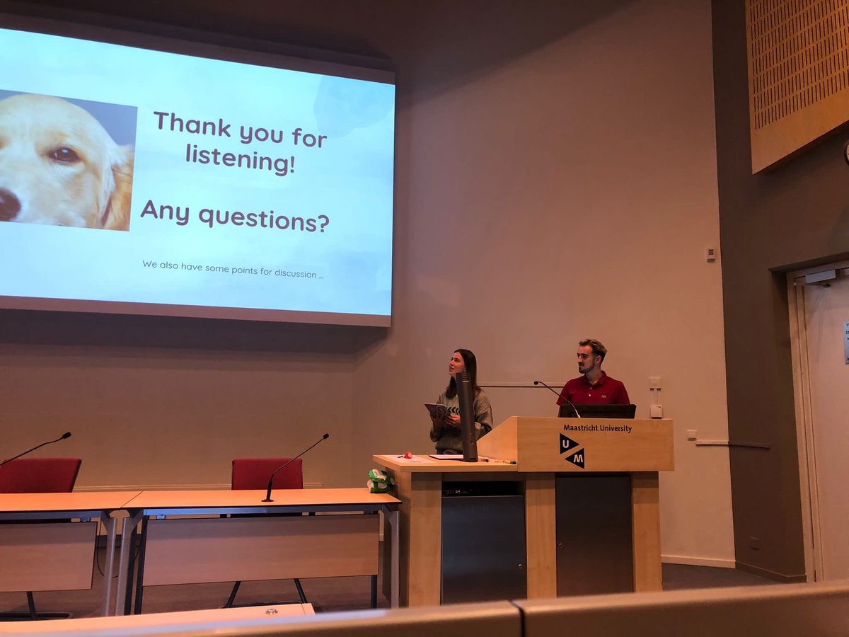 KealPsych's tweet photo. Our last graded presentation of the Neuropsych masters! We presented Milo the mindful dog which is hoped to improve emotion regulation in children 🥺🐶 By interacting with &amp; caring for Milo we hypothesised that children would learn how to respond more appropriately to emotions 🐶 https://t.co/PNlDOHYUkr