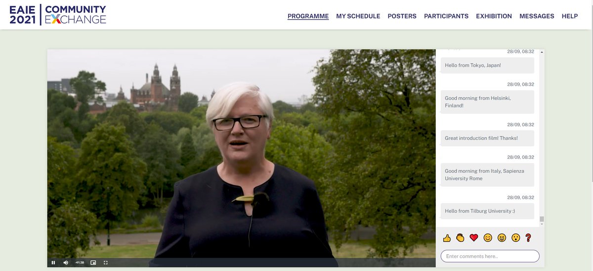 3,2,1! Let the @TheEAIE Community Exchange begin with @michell92013565 address her welcome to this virtual conference.  Look forward to connecting, exchanging, sharing & learning from colleagues this week! #WeAreInternational #EAIE2021 #GlobalHigherEd