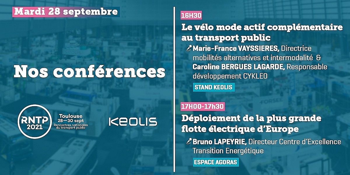 C'est parti pour les #RNTP21, la #TeamKeolis vous attend sur le stand n°H7-41b pour parler #mobilité, #innovation, #TransitionEnergetique... RDV à 12h30 avec <a href="/ArnoJulien/">Arnaud JULIEN</a> &amp; Sylvain Coppere (<a href="/Kisio/">Kisio</a>) pour évoquer "l’information en temps réel &amp; prédictive dans les #transport"