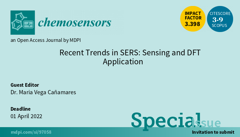 Special Issue 'Recent Trends in SERS: Sensing and DFT Application', led by Dr. Maria Vega Cañamares , Deadline: 1 April 2022. @IEM_CSIC
More information view at: lnkd.in/gq8KmSQ9
#SERSsensing #SERSapplications #DFT #Molecularadsorption #Vibrationalanalysis #SERSmechanisms