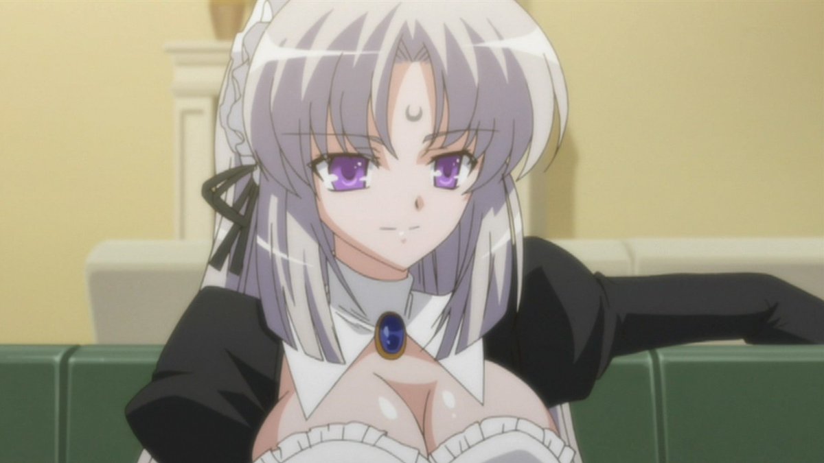 The white hair girl of the day is Kuesu Jinguji from Omamori Himari.pic.twi...