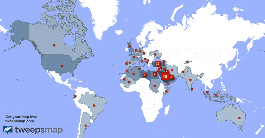 Special thank you to my 2 new followers from UAE, and more last week. tweepsmap.com/!takita_safa