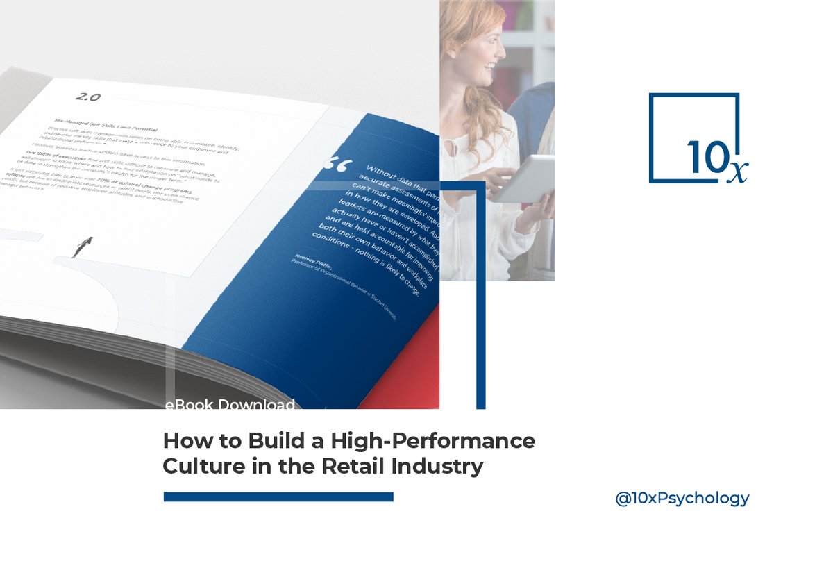 Did you know, retail organizations with high-performance cultures are 56% more likely to be the first to bring their products to market? (Deloitte, 2016)

Read more in our eBook, where we uncover the key drivers behind a high performance culture in retail: 10xpsychology.com/retail/