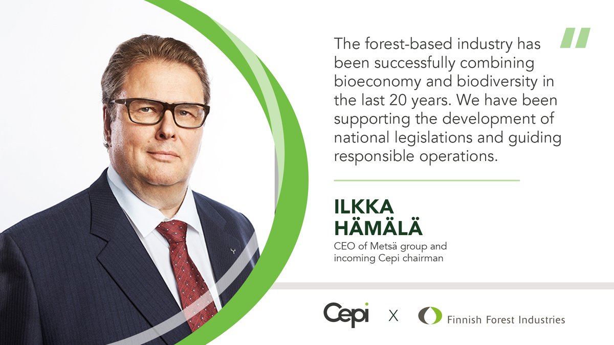 Cepi (@cepi_paper) on Twitter photo "Wood-based bioeconomy and biodiversity must be combined and developed hand-in-hand," says our speaker <a href="/Ihamala/">Ilkka Hämälä</a>.
"Diverse forests create the basis for a sustainable and competitive forest industry and biodiversity is the only way to keep the forests healthy." 🌲
#CepixFFIF "Wood-based bioeconomy and biodiversity must be combined and developed hand-in-hand," says our speaker <a href="/Ihamala/">Ilkka Hämälä</a>.
"Diverse forests create the basis for a sustainable and competitive forest industry and biodiversity is the only way to keep the forests healthy." 🌲
#CepixFFIF