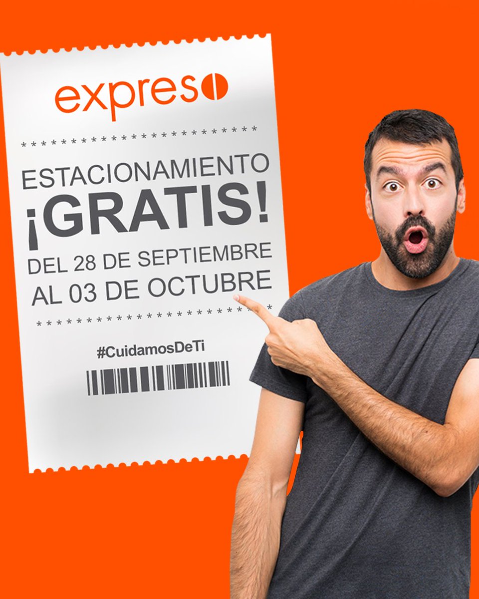 CentrosExpreso's tweet photo. ¡Estacionamiento Gratis!
Sí, como leíste. Desde hoy 28 hasta el 03 de octubre, estacionamiento GRATIS 😉
Comparte este post 📤
Porque somos #UnLugarParaTi🧡
¡Te esperamos!
..
#ExpresoChacaíto
#ExpresoBaruta
#ExpresoLaTrinidad
..
..
#ExpresoExperience
..
..
#caracas https://t.co/1uO8LY9B0e