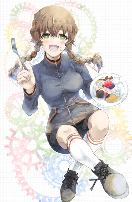 鈴羽ちゃんお誕生日おめでとう!遅刻してごめんねっ。

誕生日には大好きなケーキお腹いっぱい食べてほしい(*'д`*)
#阿万音鈴羽生誕祭2021 