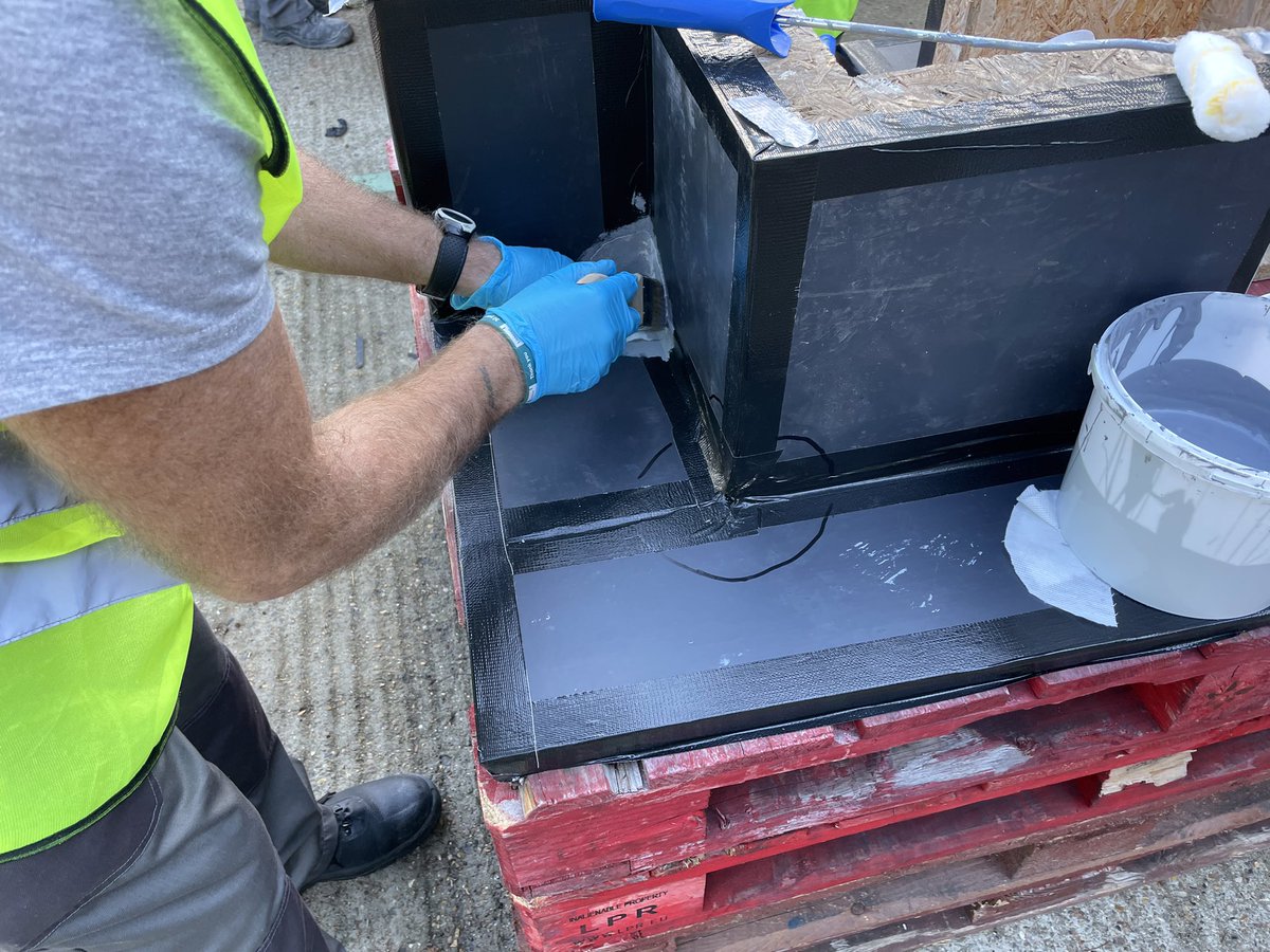 AcademyGla's tweet photo. Day 2 of the Hollesley Bay liquid flat roofing course, some great detailing before they tackle outlets, penetrations and drips. #HollesleyBay #SIGliquid #GLAtraining #newskills #jobs #training https://t.co/H9nFD2siaW