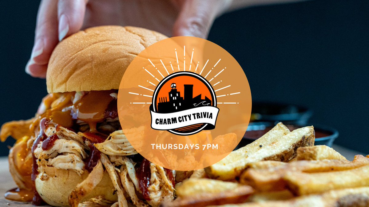 CrossStMarket's tweet image. Thursday, September 30, @BullheadPitBeef is sponsoring the @CharmCityTrivia game!

The winning team will score a $20 gift card for pit beef, bbq and MORE! 🍖

#SeeYouAtTheMarket #FederalHill #FedHill #SouthBaltimore #Baltimore #MyBmore #BaltimoreEvents #Trivia