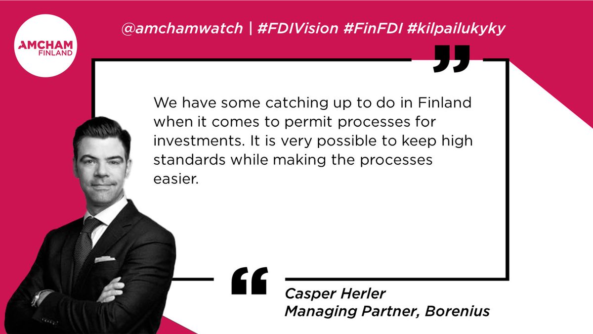 amchamwatch's tweet photo. Attracting more foreign direct #investments to Finland will support the growth and resilience of the economy 🧲 Finland is doing all the right things but to stay attractive to international investors and talent, it needs to do more, and faster. Learn more: https://t.co/C9pkMbjvcn https://t.co/9AgYWuwwK3
