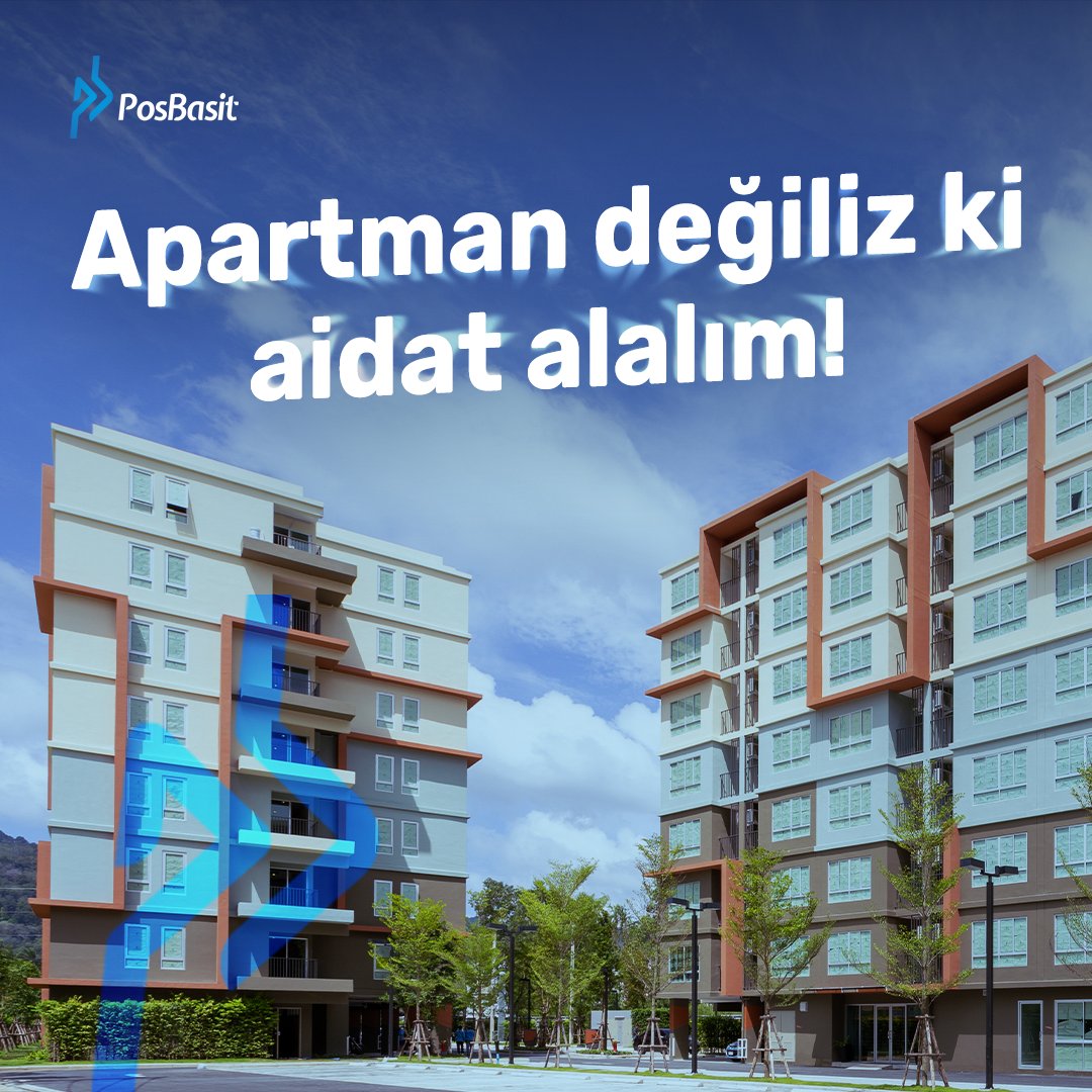 posbasit's tweet photo. Yaşadığınız apartman için aidat ödüyor olabilirsiniz, ama online ödeme çözümünüz PosBasit'te hiçbir aidat ödemezsiniz. 😏#PosBasit'i web sitenize hızlıca entegre ederek sürpriz ücretlerle karşılaşmadan kullanmaya hemen başlayın, #onlinealışveriş dünyasında siz de yerinizi alın! https://t.co/hGmLGegEKU