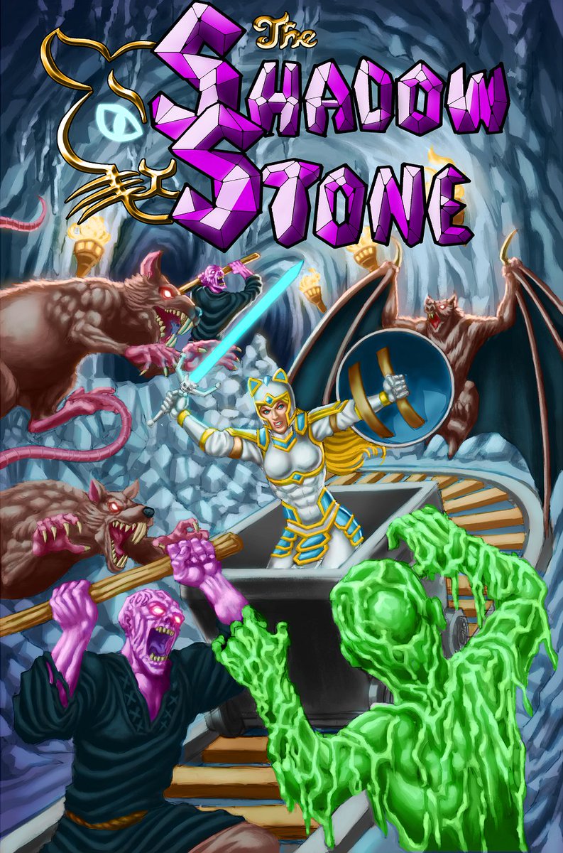 RetrolutionGam1's tweet photo. #ShadowStone cover art completed!

Ahuizotl13 did a fantastic job with this piece, brilliantly capturing that old school feeling of action and drama we're going for in Trisolde's adventure

#indiedev #gamedev #indiegamedev https://t.co/Z64zqBxQSH