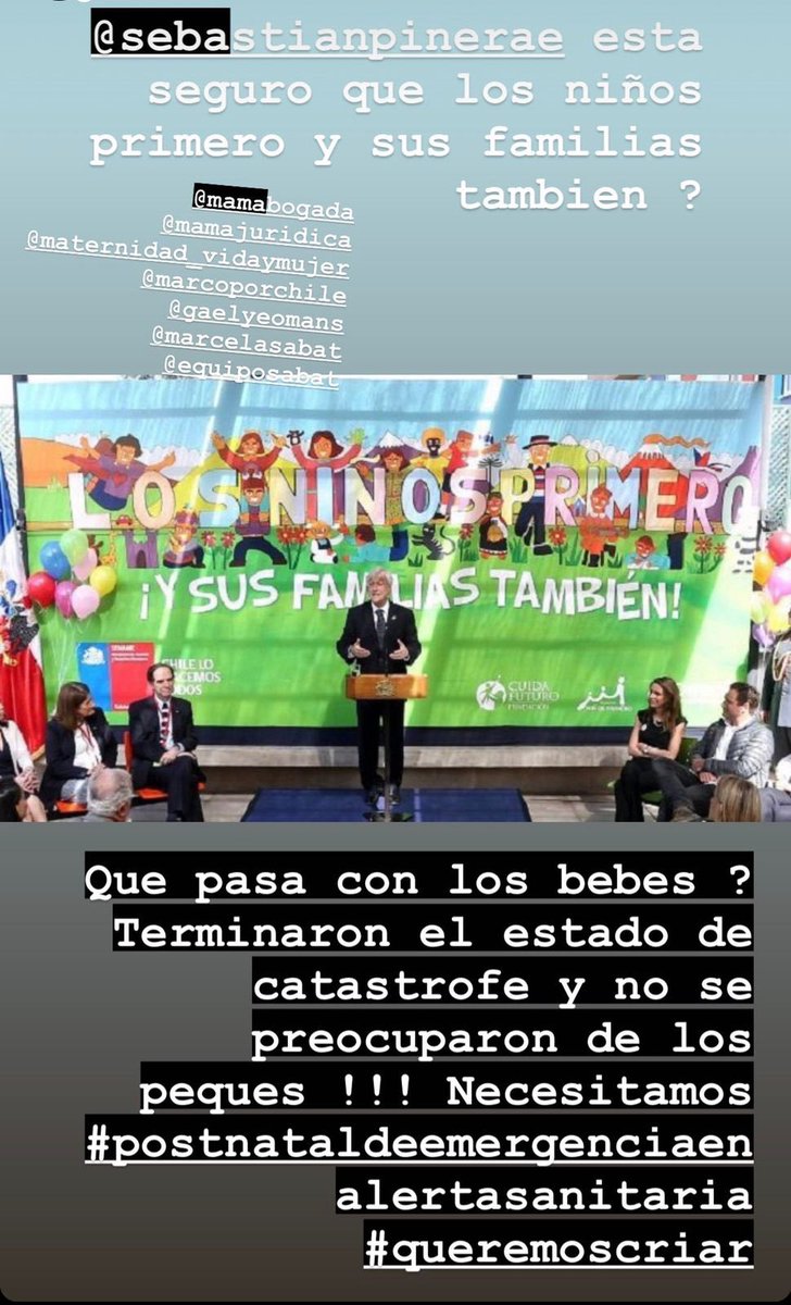 YaritzaMercadoV's tweet photo. Termina el estado de catástrofe y con ello muchas leyes promulgadas con este condicionante, como las relacionadas con la maternidad. Solicitamos su ayuda para que @sebastianpinera modifique la ley #postnataldeemergenciaenalertasanitaria #EXTENSIONLEYESMATERNALES https://t.co/9qmNCr2Gcc
