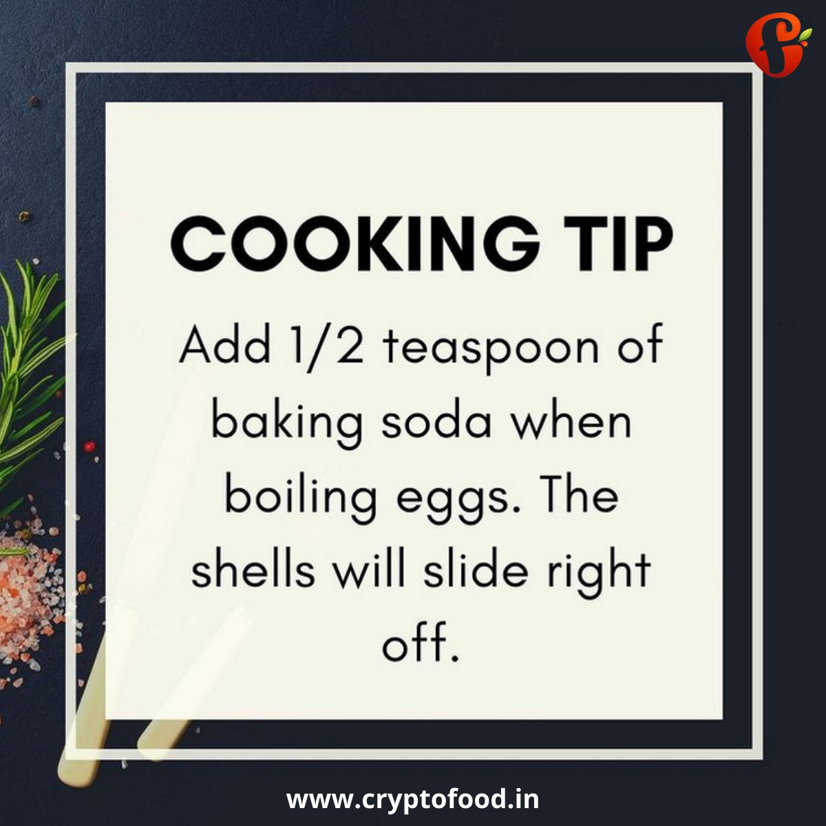 Removing a shell from a hard-boiled egg can be challenging sometimes. But not anymore!

Visit: cryptofood.in

#spicemix #cookingwithspices #spiceupyourlife #spice #spices #herbs #organic #vegan #food #marketing #healthyeating #nutrition #healthyfood #wellness #healthy