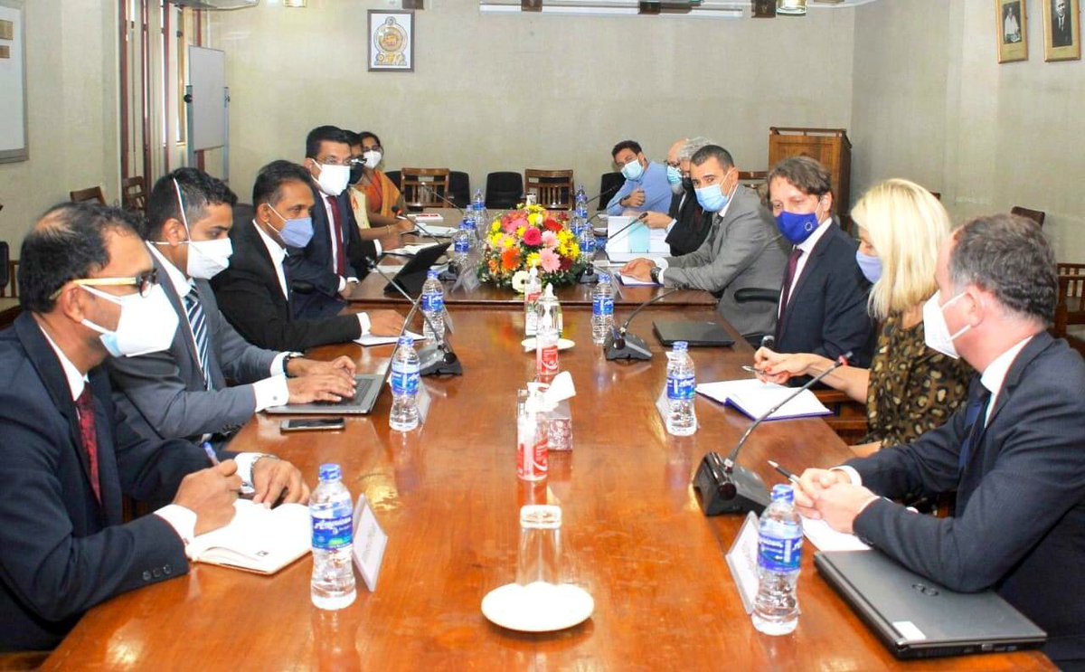 A meeting between the delegation of the European Union and of the Ministry of Justice,lead by the Minister, was held at Ministry of Justice today. 

The delegations discussed the current areas of cooperation as well as the Justice Sector Reform Programme of the <a href="/MOJSriLanka/">Ministry of Justice Sri Lanka</a>
