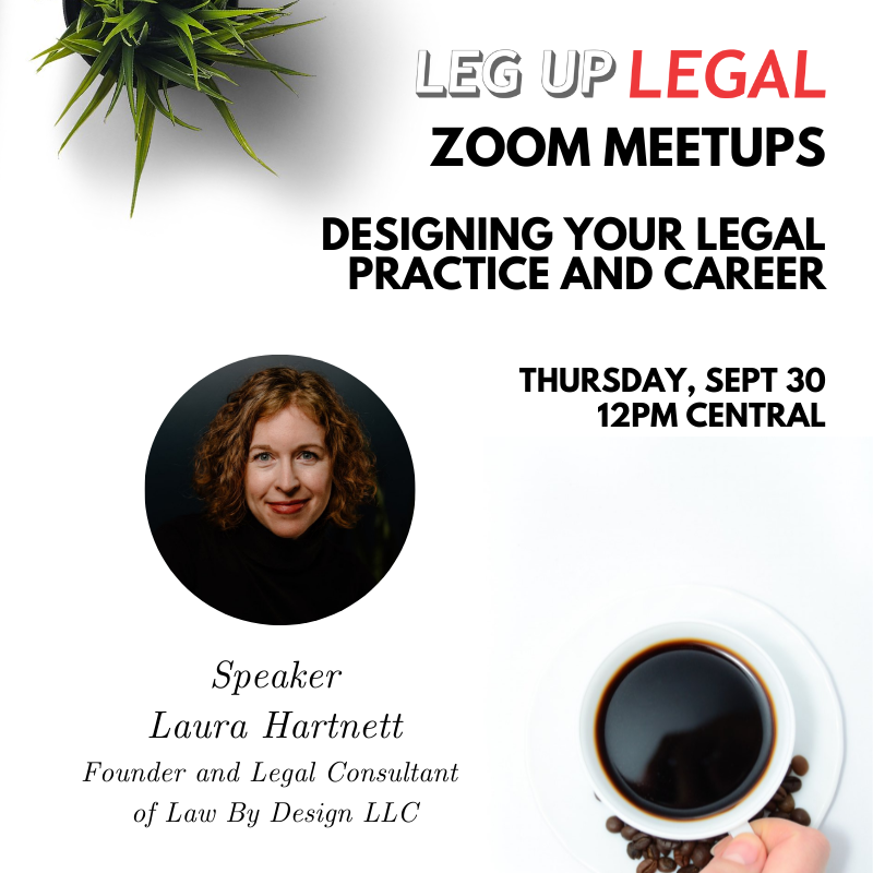 Leg_Up_Legal's tweet photo. Interested in learning how to personalize your legal career for you and your clients? Come find out at this weeks free Zoom meetup.

Time: Thurs, September 30 @ 12pm Central Time
Title: Designing Your Legal Practice and Career
Registration:  https://t.co/uLBeAJyxXA

#prelaw https://t.co/hQD9tIGPCR