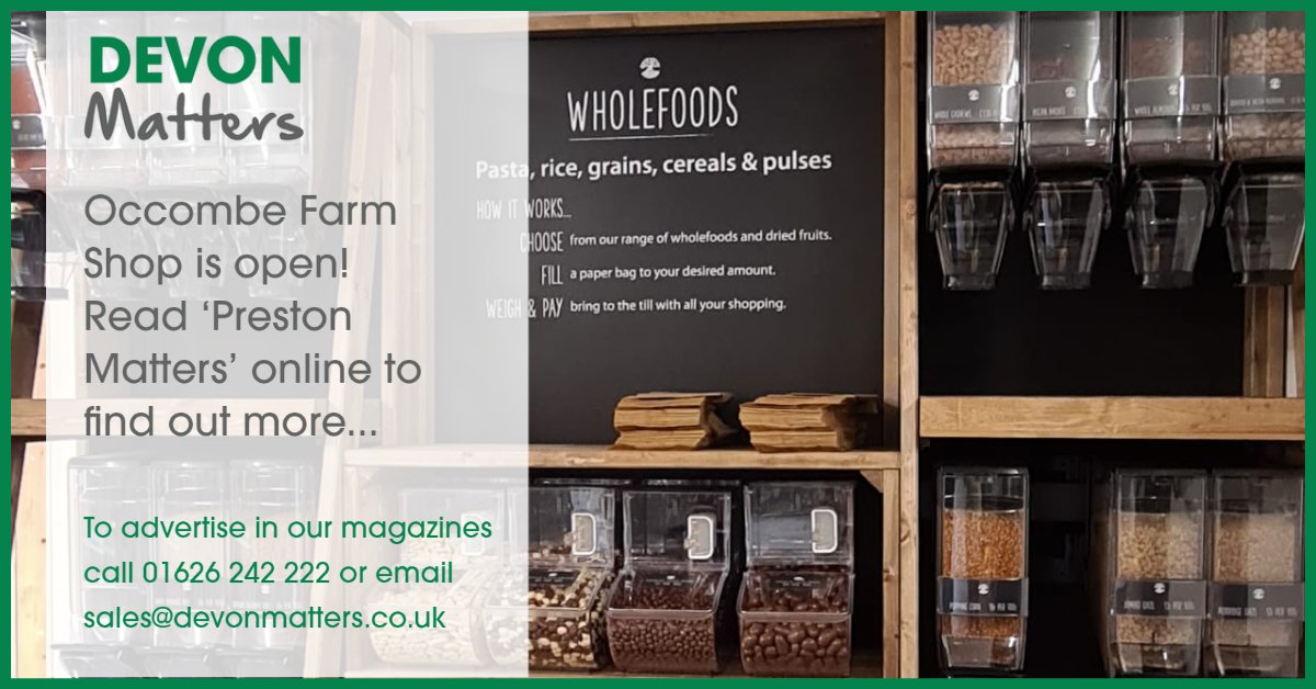 Devon_Matter's tweet photo. Occombe Farm Shop is open! Read our Preston Matters magazine to learn about this new asset for Torbay which provides a taste of the West Country's finest! https://t.co/5npl8otUyN 
#localadvertising #Devon #LocalNews #CommunityNews #Events #DevonMatters #FreeMagazine #keepitlocal https://t.co/y3hscP47fj