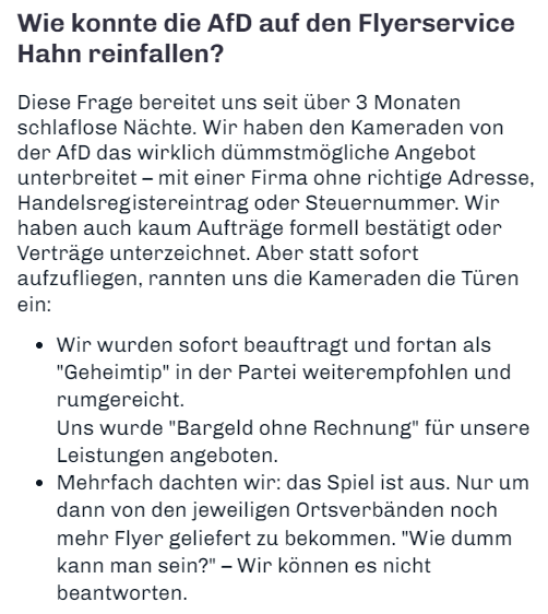 OfCrustacea's tweet photo. Die #AfD fällt auf das "dümmstmögliche Angebot" herein - 🤡🤡🤡
Wundert mich nicht.
#FlyerserviceHahn 
#noAfD https://t.co/0jrLPF8OWX