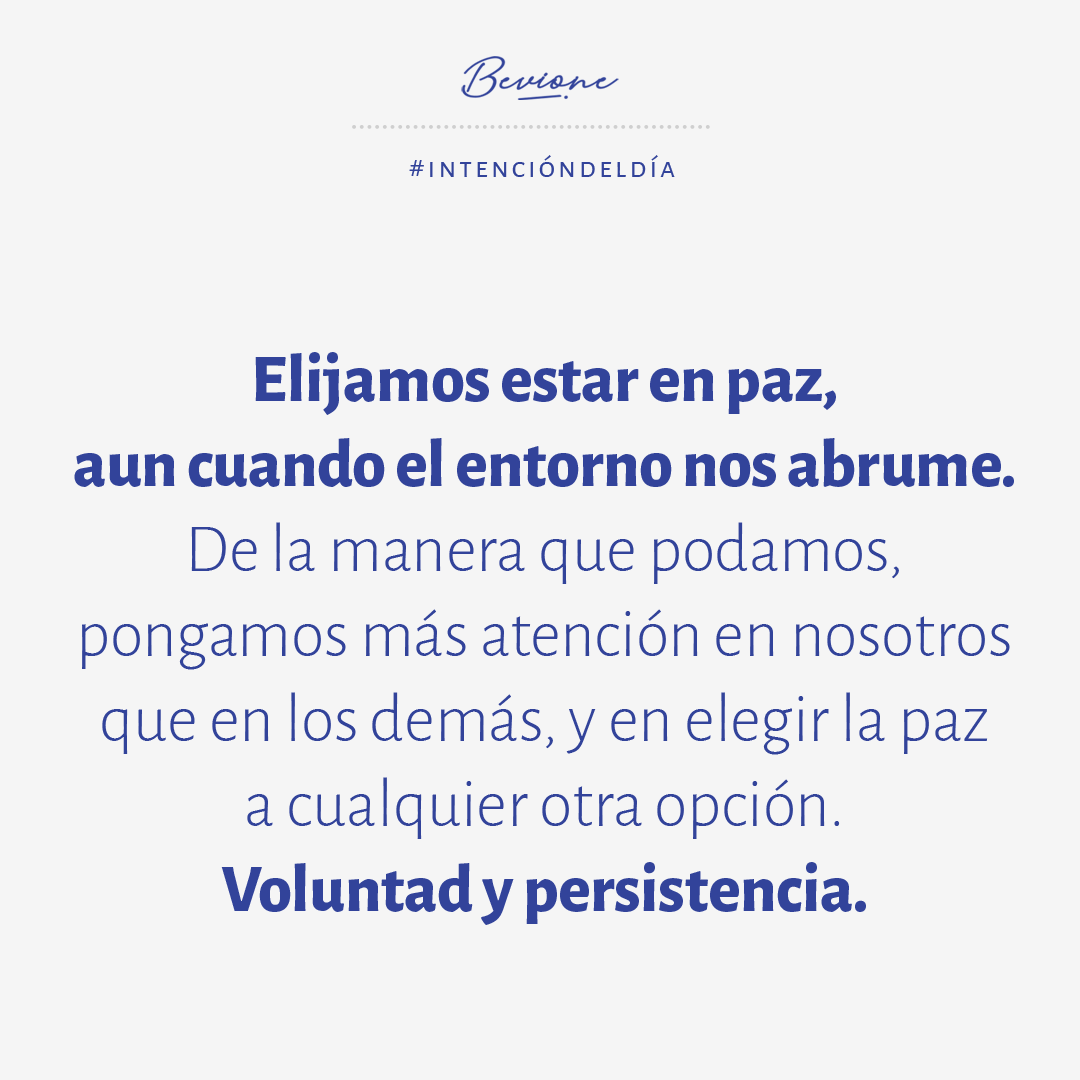 JulioBevione's tweet photo. Elijamos estar en paz, aun cuando el entorno nos abrume. De la manera que podamos, pongamos más atención en nosotros que en los demás y en elegir la paz a cualquier otra opción. Voluntad y persistencia.

#JulioBevione #IntenciónDelDía #BienestarIntegra https://t.co/dg9BmOFL0r