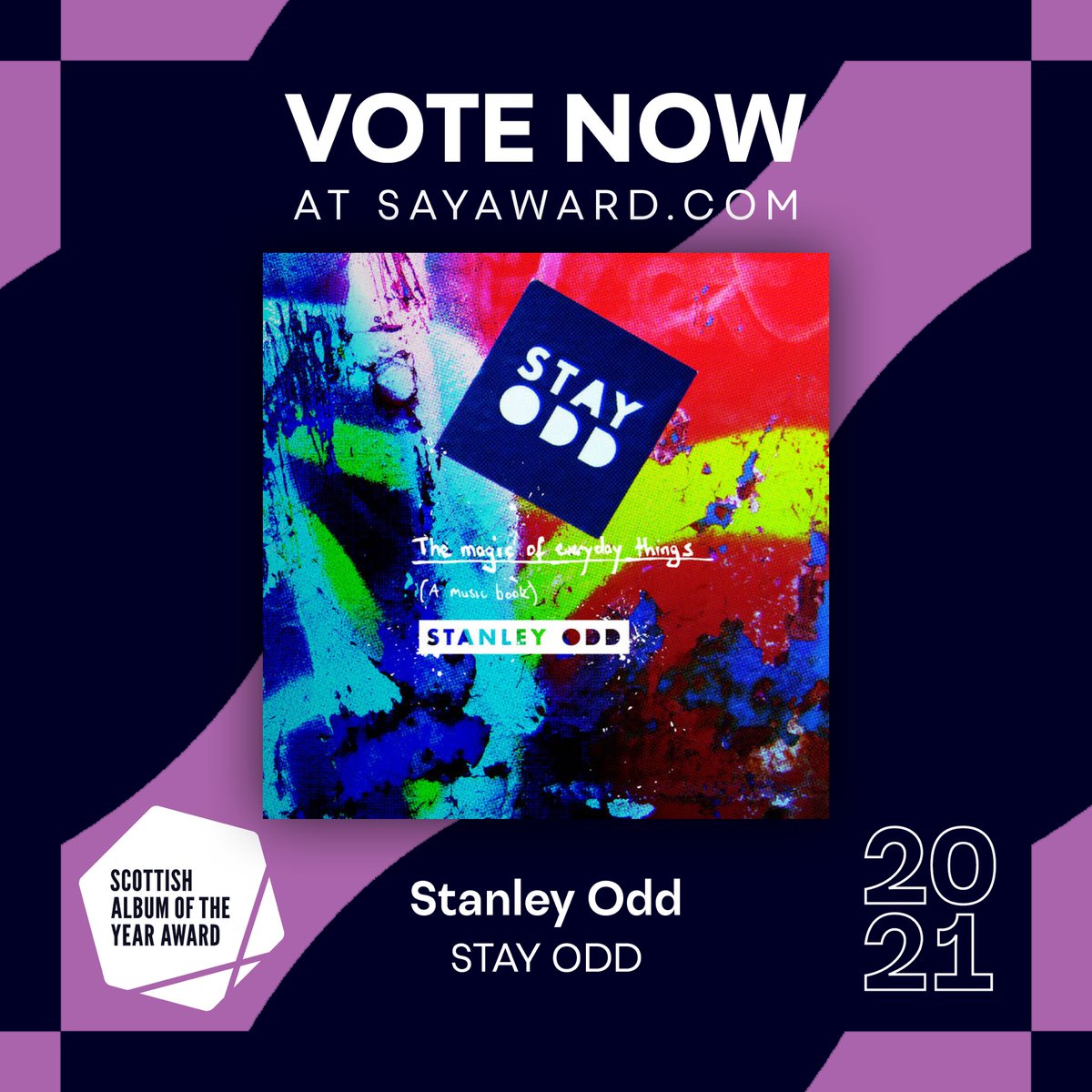 StanleyOdd's tweet photo. Thanks for everyone that’s shared, liked and voted for us so far. Voting closes at midnight on Wednesday, so if you haven’t already and want to #voteodd then you can do so here https://t.co/gdEXbODhRS #sayaward #sayodd https://t.co/QeZTSccZ4B