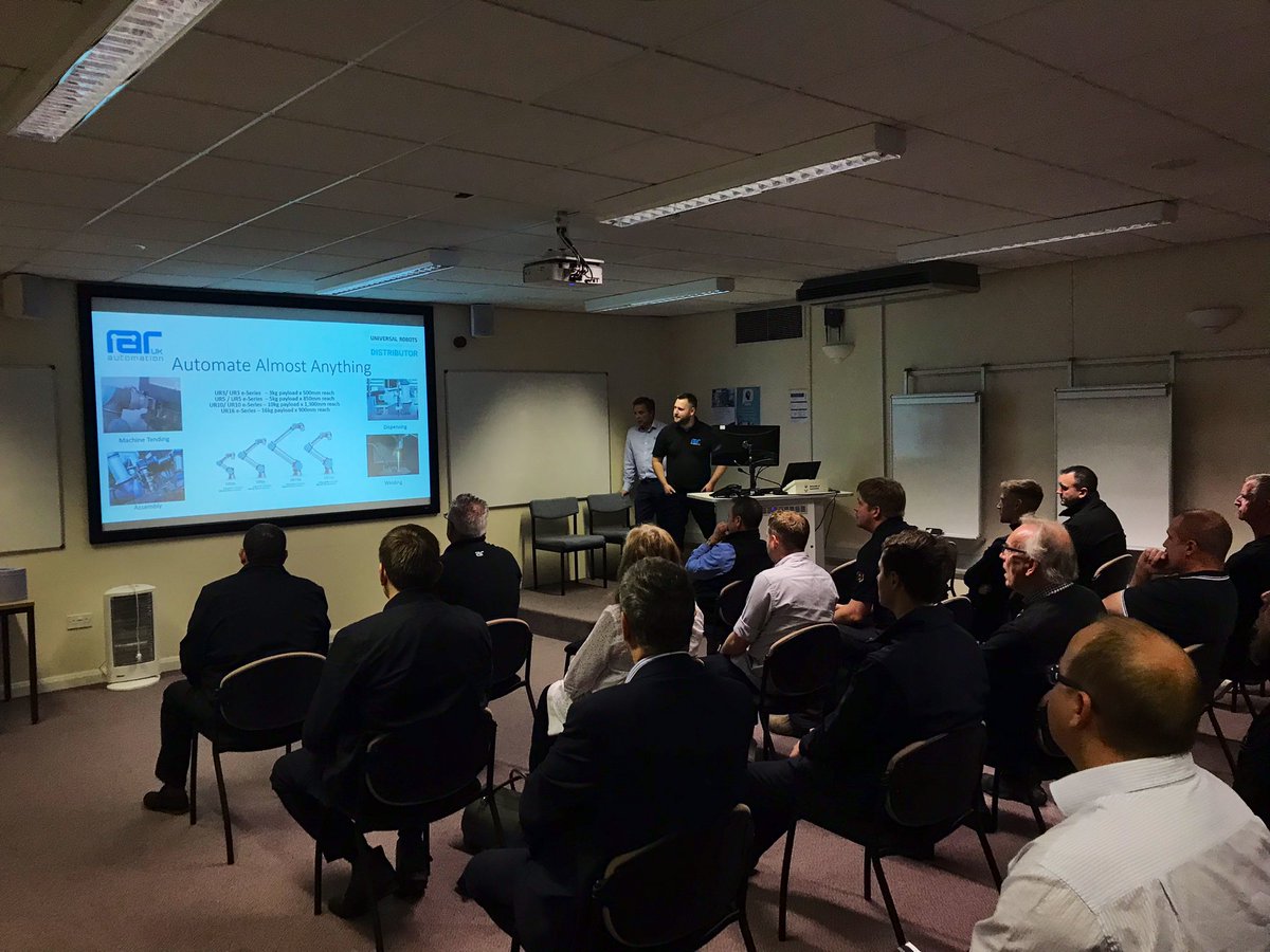 amap_Roj's tweet image. Great to see a full house at our @SAMProjectUoS cobot Roadshow with @rarukautomation and @ArControls showing benefit of both SAM project and Cobots to Manufacturing companies in NE and beyond #cobots #amap #samproject #raruk #innovation #advancedmanufacturing #Engineering