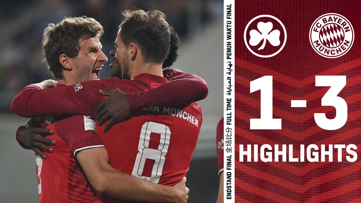 FCBayernES's tweet photo. 1️⃣-3️⃣ ¡Victoria en inferioridad!
Los mejores momentos de la sexta jornada de la Bundesliga en Fürth. 📹👇
https://t.co/nZyxApsfvh
#FCBayern #MiaSanMia #SGFFCB https://t.co/BJnKoAQkfI