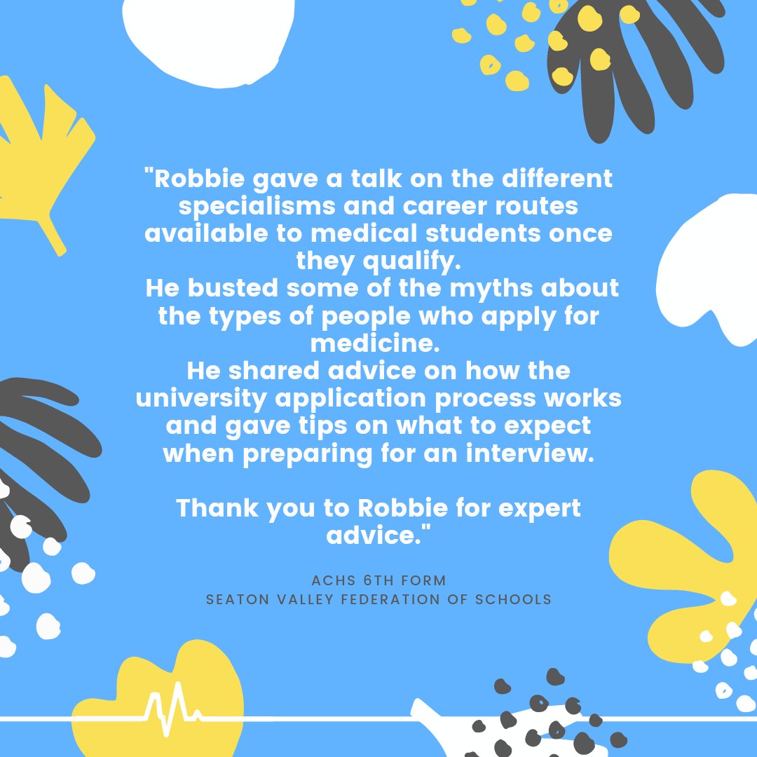aimsguide's tweet photo. Are you a #6thform or #college teacher? Would you like help advising #prospectivemedstudents?
Get in touch with #aimsguide! Co-founder Robbie visited @seatonvalleyfed and this is their review! See their article on their page
Visit https://t.co/nGh7No0SiX for free help & advice 🦴 https://t.co/o56ajEU4JD