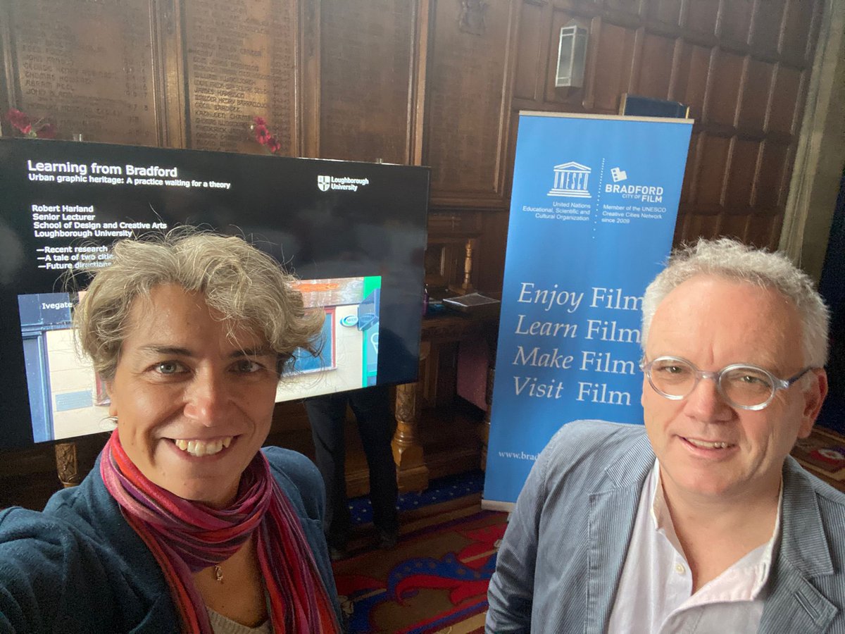 Ready to start our Bradford’s urban graphic heritage #DigitalStoryTelling workshop with the brilliant <a href="/RGHarland/">Rob Harland</a> and wonderful colleagues from <a href="/bfdcityoffilm/">BradfordCity of Film</a> and <a href="/UNESCOUK/">UNESCO UK</a> <a href="/LboroCA/">Lboro Creative Arts</a> <a href="/lborouniversity/">Loughborough University</a> <a href="/LboroDesign/">Lboro Design</a>