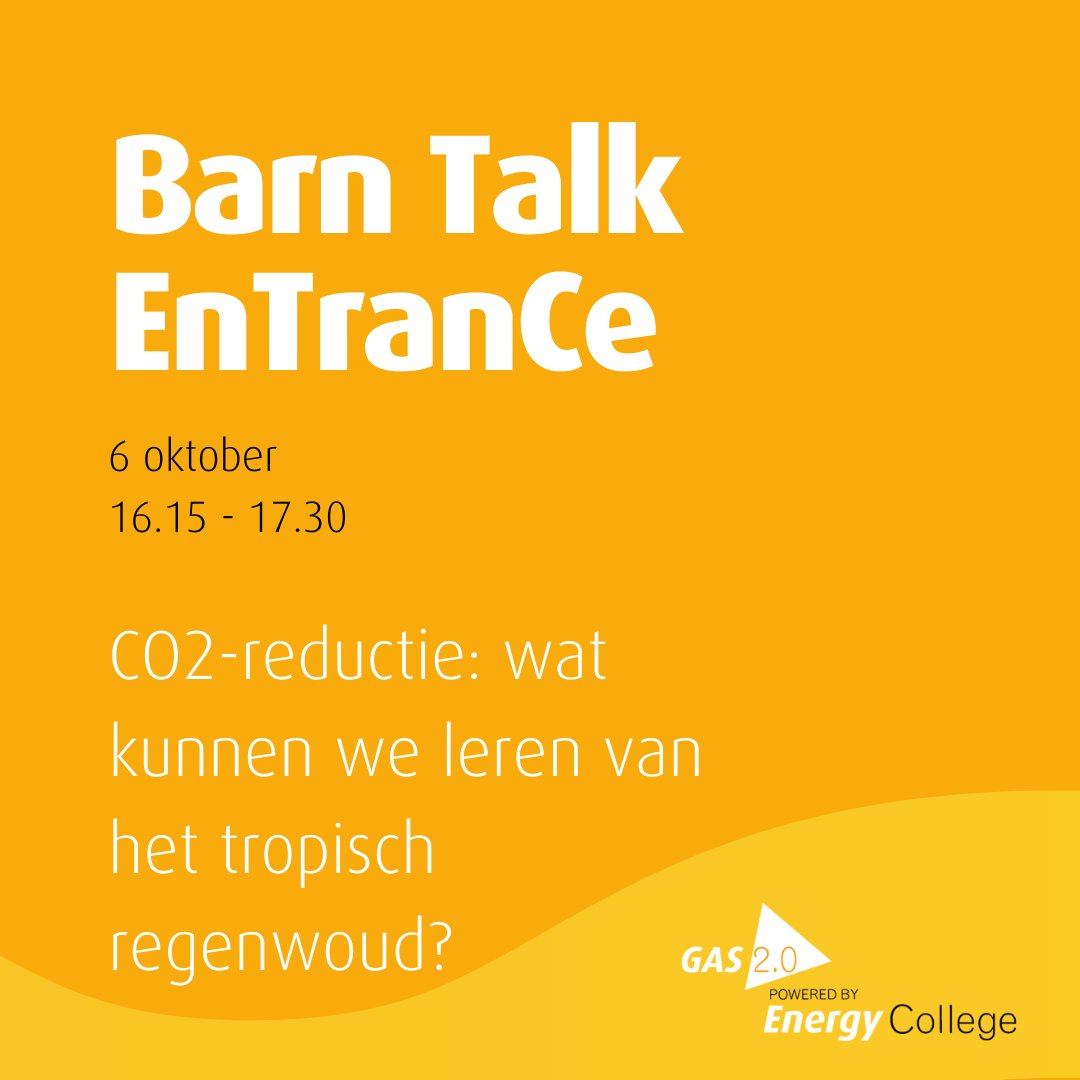 In de categorie 'aanrader': @newenergyco en <a href="/hanze/">Hanze</a> organiseren #barntalk over de CO2-reductie en wat we kunnen leren van het tropisch regenwoud. Ingenieur tropische bosbouw Henk Zwetsloot neemt ons mee in de mogelijkheden. energycollege.org/event/barn-tal…