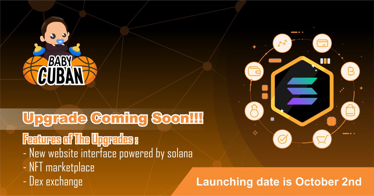 🚀 Airdrop: Baby Cuban 
💰 Value: 10,000 BABYCUBAN
👥 Referral: 1,000 BABYCUBAN
📊 Market: CoinMarketCap, CoinGecko, Uniswap
📅 End Date: 25th October, 2021
🏦 Distribution Date: 27th October, 2021

Talk with the Telegram Bot
t.me/BabyCubanAirdr…

#Airdrop #Crypto #Airdrops