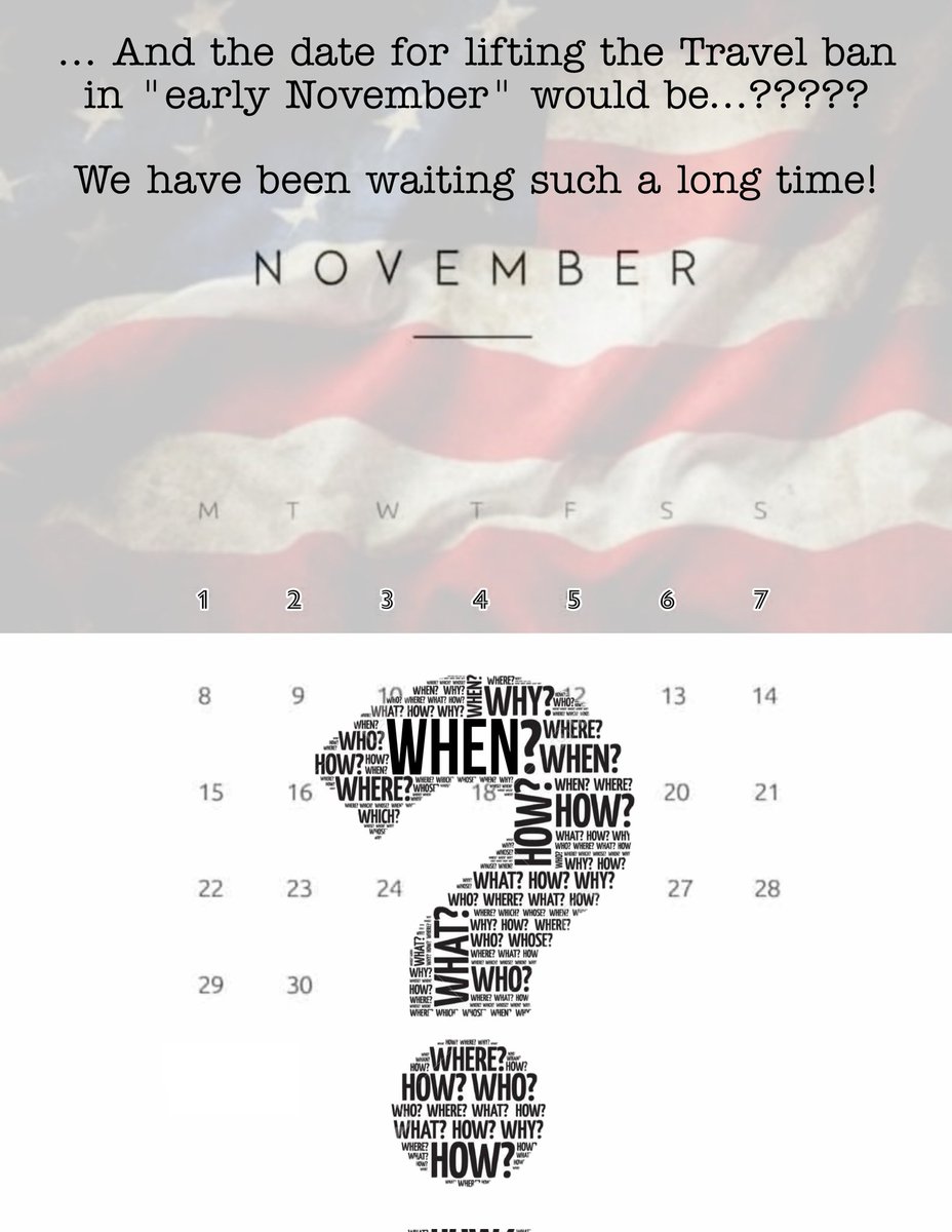 Maybe it's about time with some replacements in the working groups who's dealing with the Travel ban? In those 18 months, others would have chosen to look at a solution for reopening as well. It's called planning. It seems like nothing is prepared at all!
#LoveIsNotTourism <a href="/POTUS/">President Donald J. Trump</a>