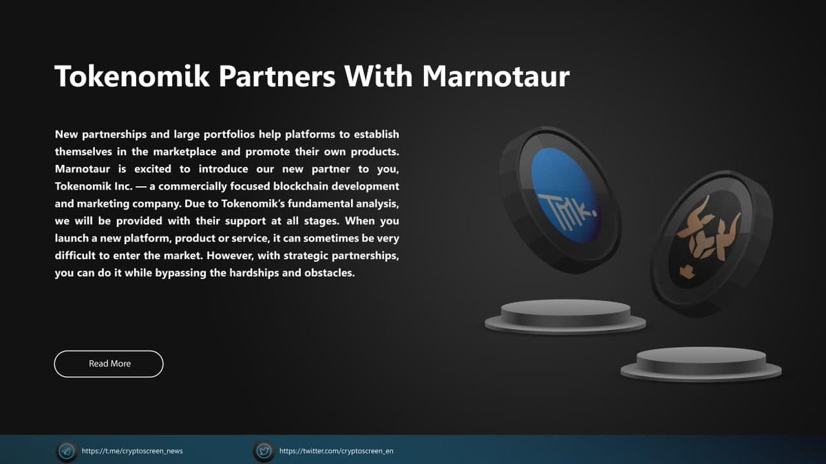 Coinstages's tweet photo. Tokenomik Partners With Marnotaur!!

New partnerships and large portfolios help platforms to establish themselves in the marketplace and promote their own products.

Read More : https://t.co/pN6dPAtI14 https://t.co/hryzndr4Rg